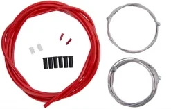 Røde Bremsekabler, Sæt Til For Og Bag Bremse